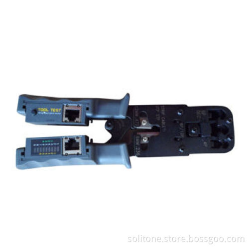 Crimping tool for crimping and cable testing solution